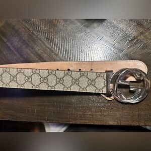 Mens Authentic Gucci Belt With G Buckle
